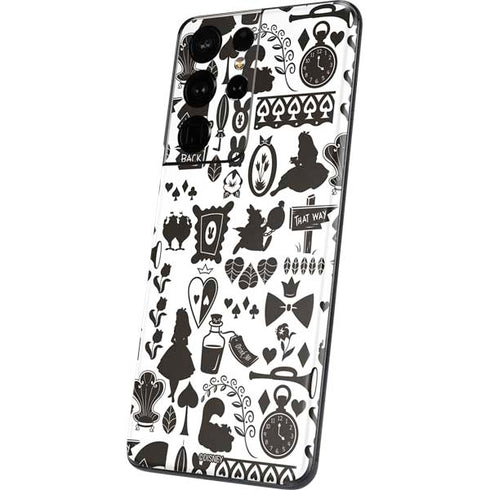 Disney Alice in Wonderland (animated) Silhouette Pattern Galaxy S21 Ultra 5G Skin